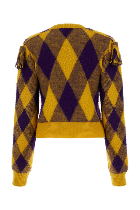 BURBERRY Embroidered Wool Sweater for Women - Cozy Check Design