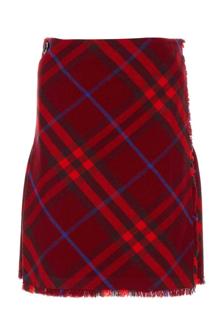 BURBERRY Embroidered Wool Mini Skirt for Women