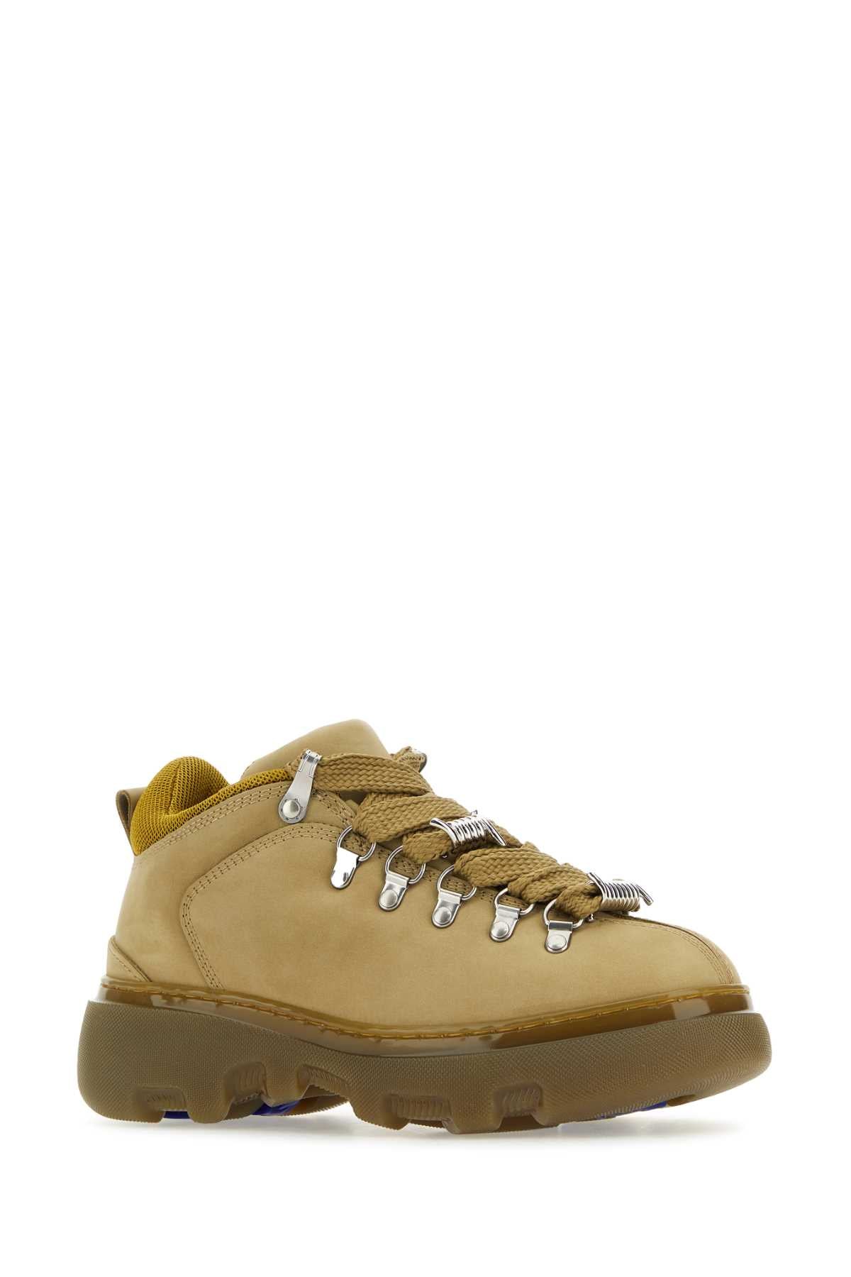 BURBERRY Stylish Biscuit Leather Sneakers for Women