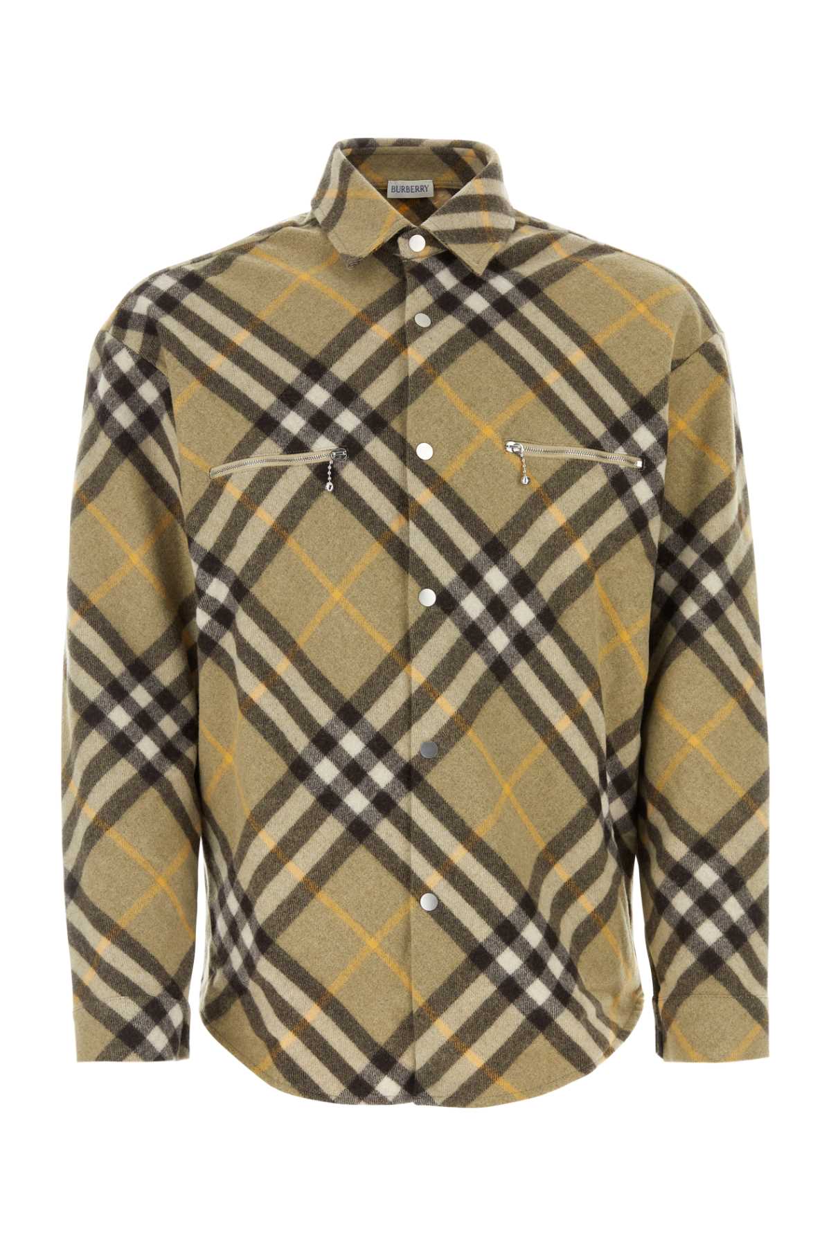 BURBERRY Checked Wool Blend Shirt for Men