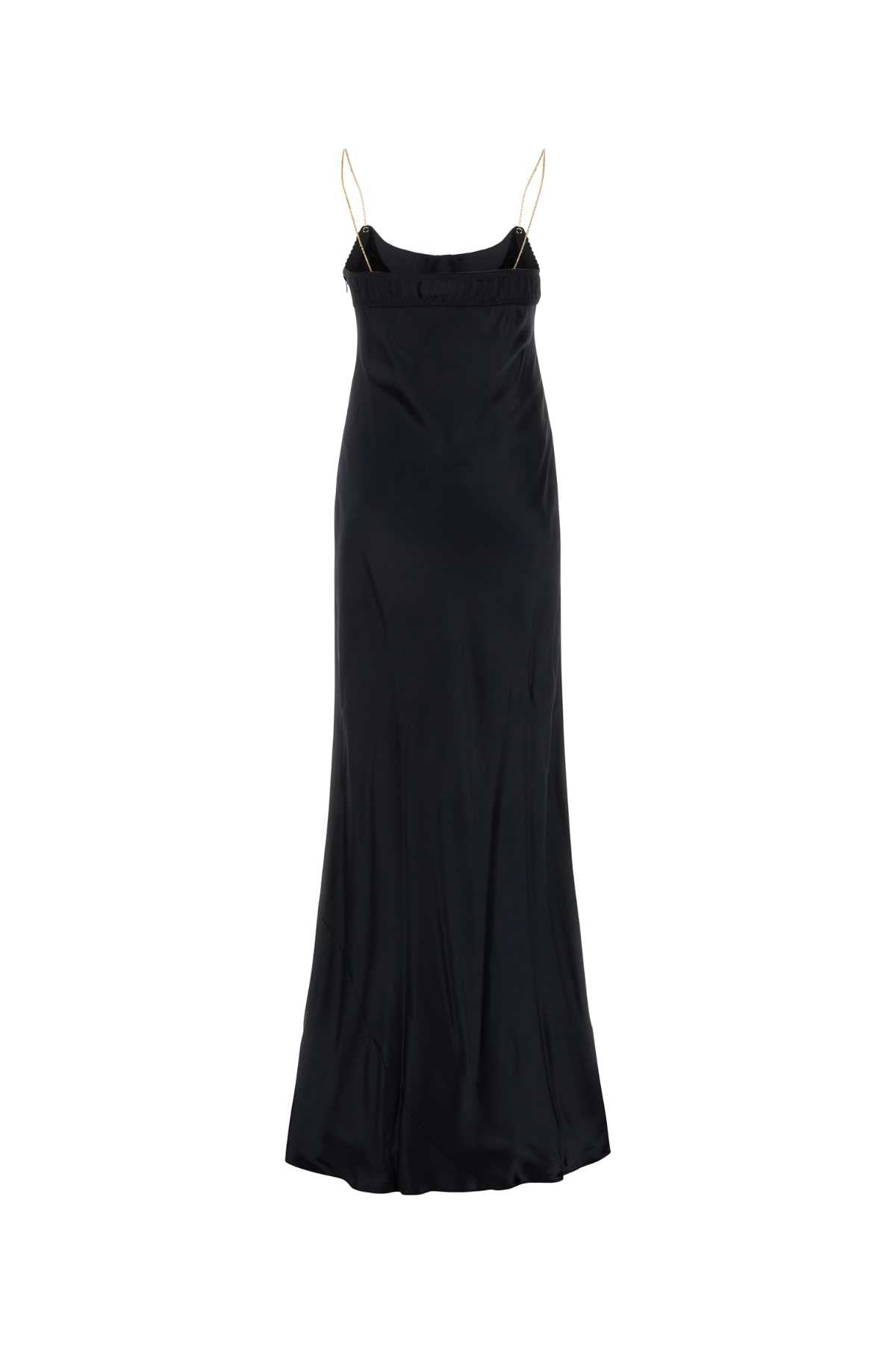 MIU MIU Elegant Black Stain Long Dress for Women