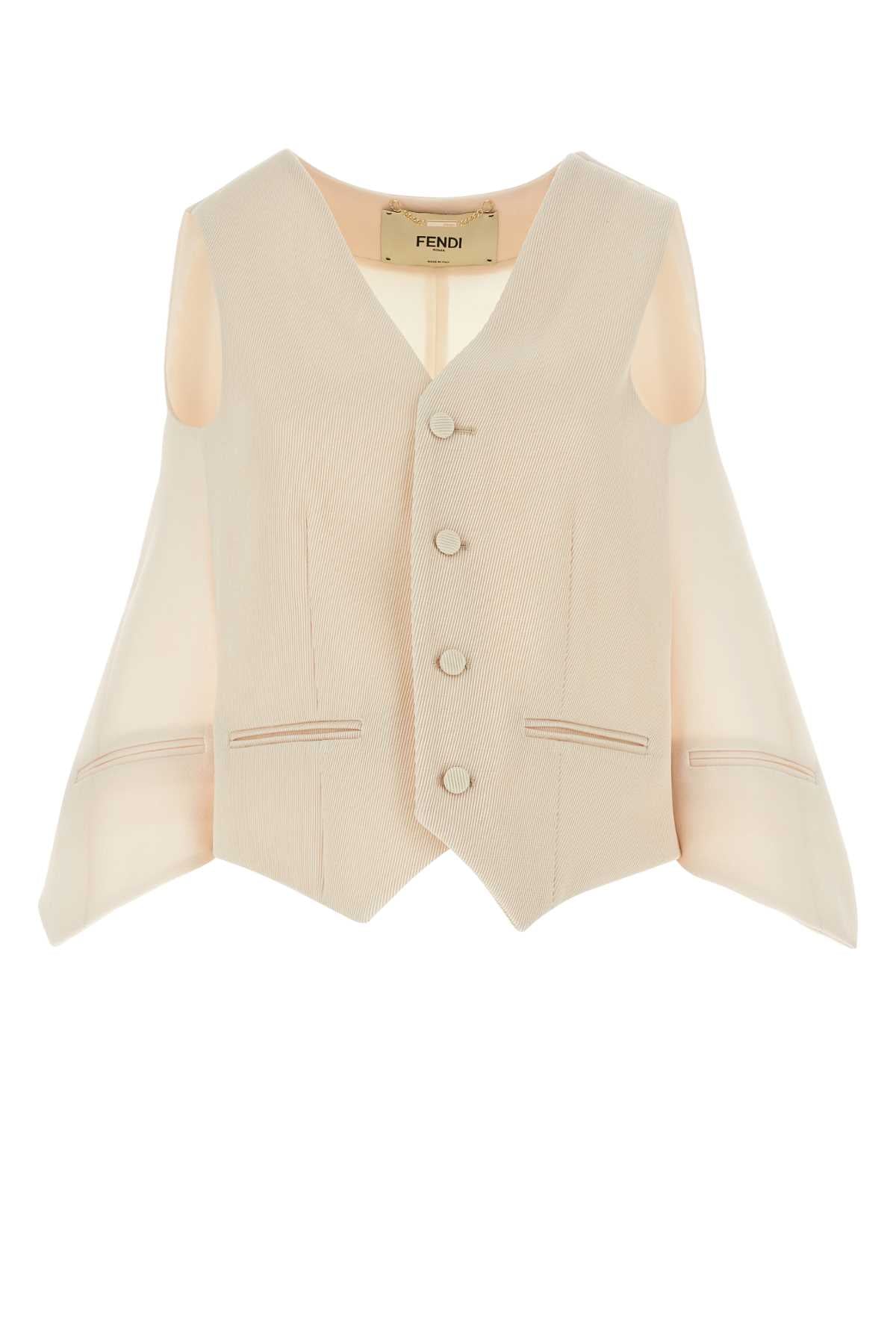 FENDI Ivory Wool Vest for Women