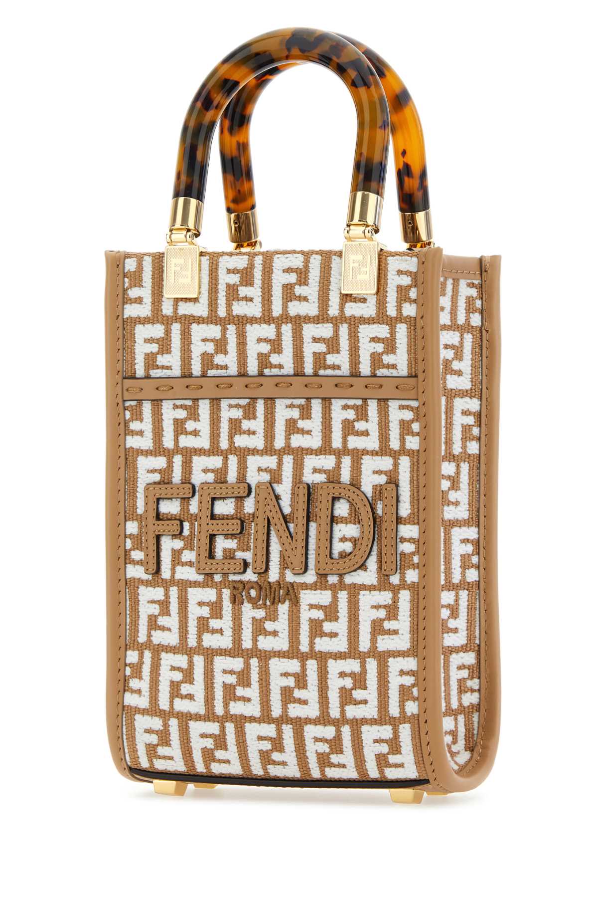 FENDI Mini Sunshine Handbag - Stylish Embroidered Fabric