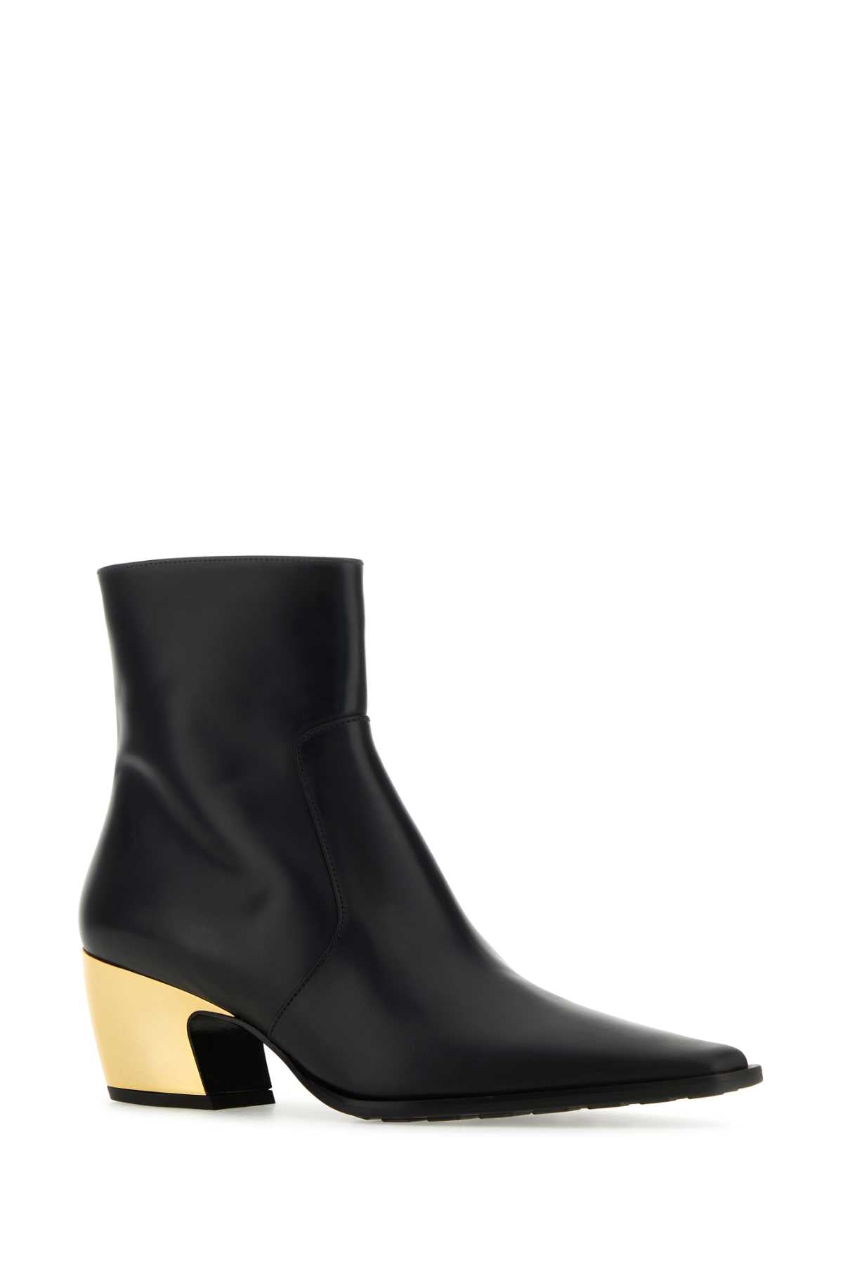 BOTTEGA VENETA Leather Tex Ankle Boots with 6 cm Heel Height