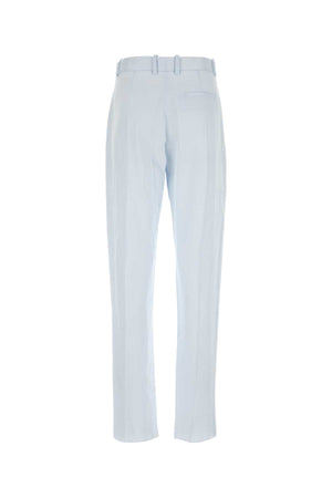 BOTTEGA VENETA Chic Pastel Light-Blue Twill Pants