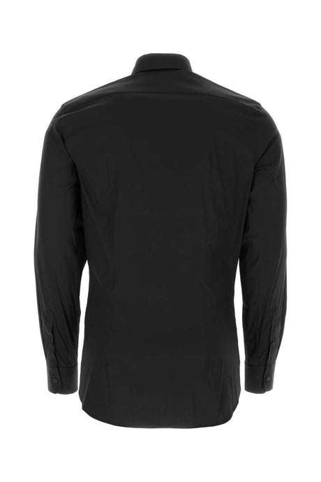 PRADA Black Stretch Poplin Shirt