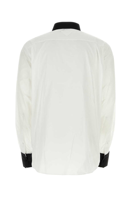 PRADA Oversized Classic White Poplin Shirt for Men