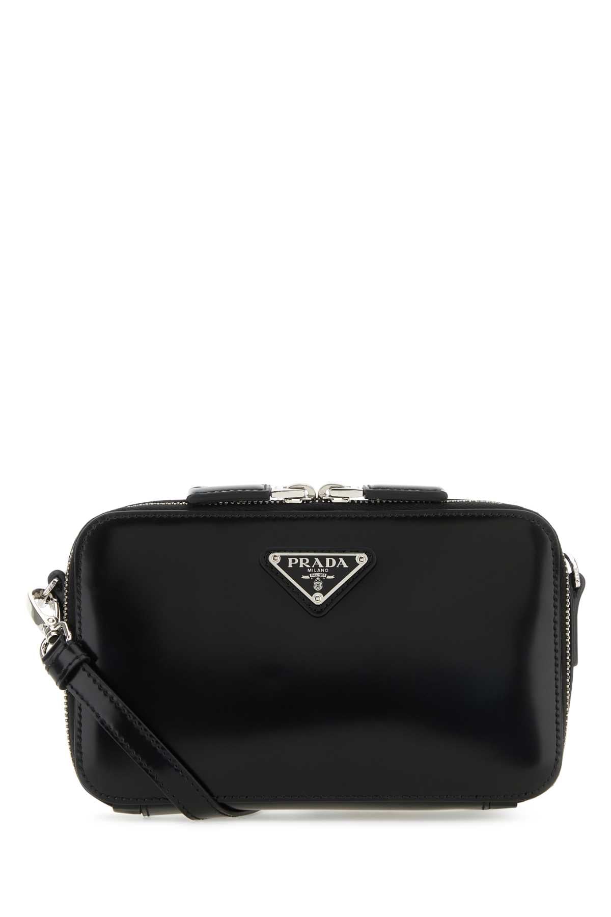 PRADA Mini Black Leather Crossbody Handbag