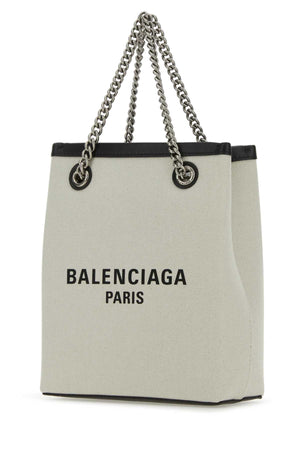 BALENCIAGA Mini Sand Canvas Duty Free Handbag