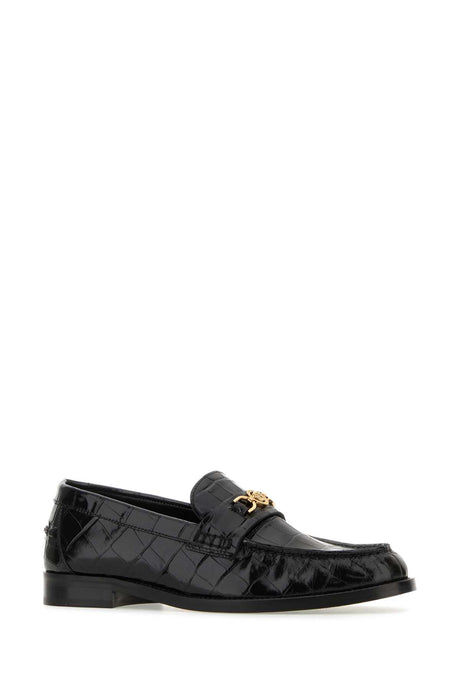 VERSACE Elegant Leather Medusa Loafers - Size 95