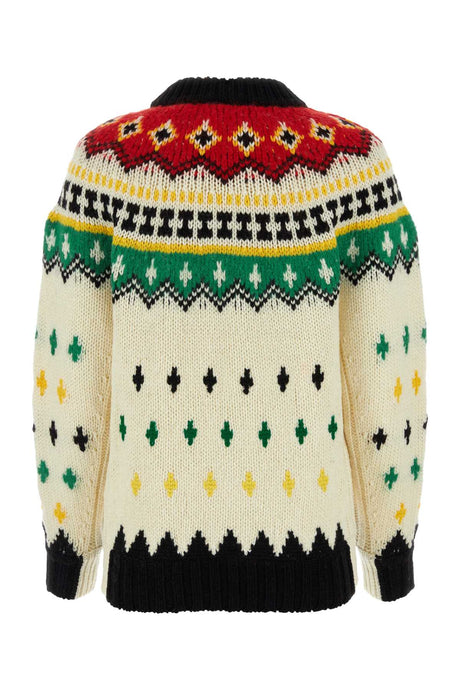 MONCLER GRENOBLE Embroidered Wool Blend Sweater for Women