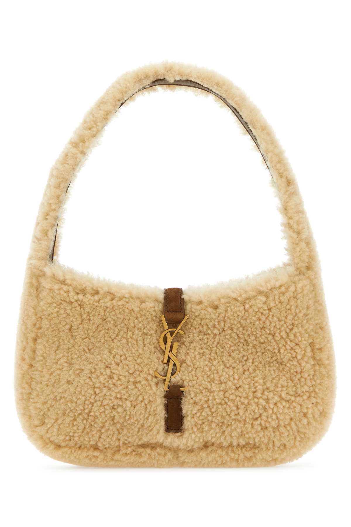 SAINT LAURENT Mini Shearling Handbag - 19 cm x 11.5 cm