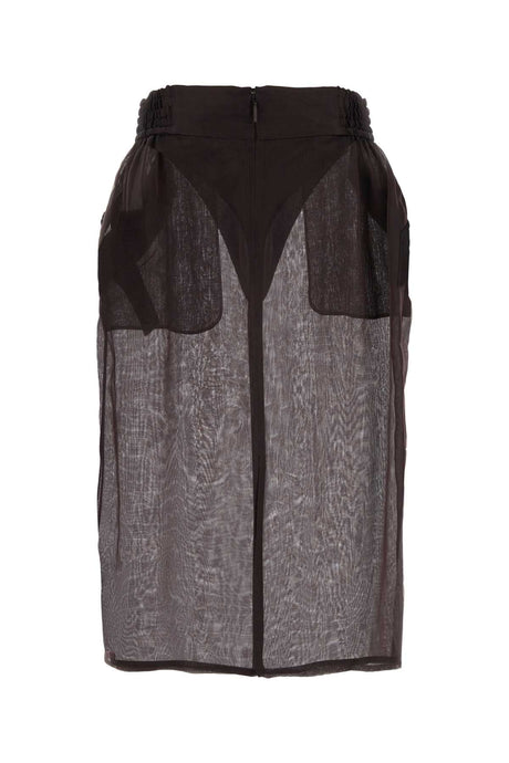 SAINT LAURENT Silk Midi Skirt - Fashion Essential for Women