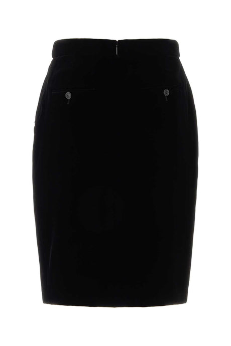 SAINT LAURENT Chic Velvet Mini Skirt