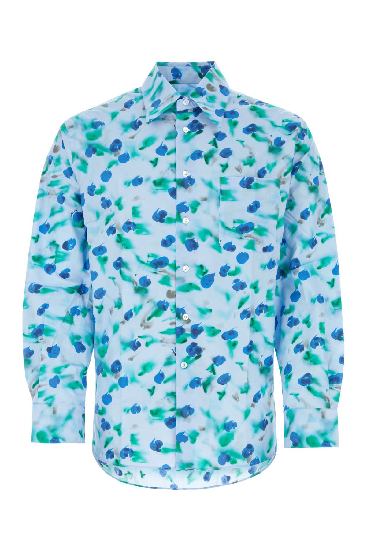 MARNI Men's Printed Poplin Shirt - 24S Collection