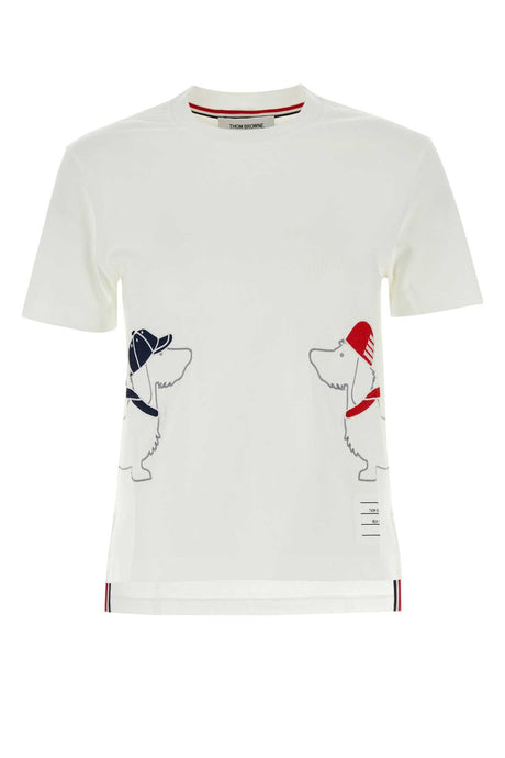 THOM BROWNE Cotton Essential T-Shirt for Women