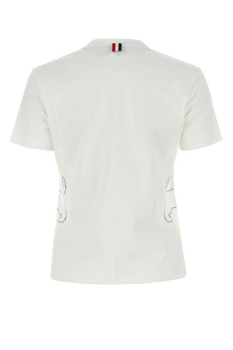 THOM BROWNE Cotton Essential T-Shirt for Women