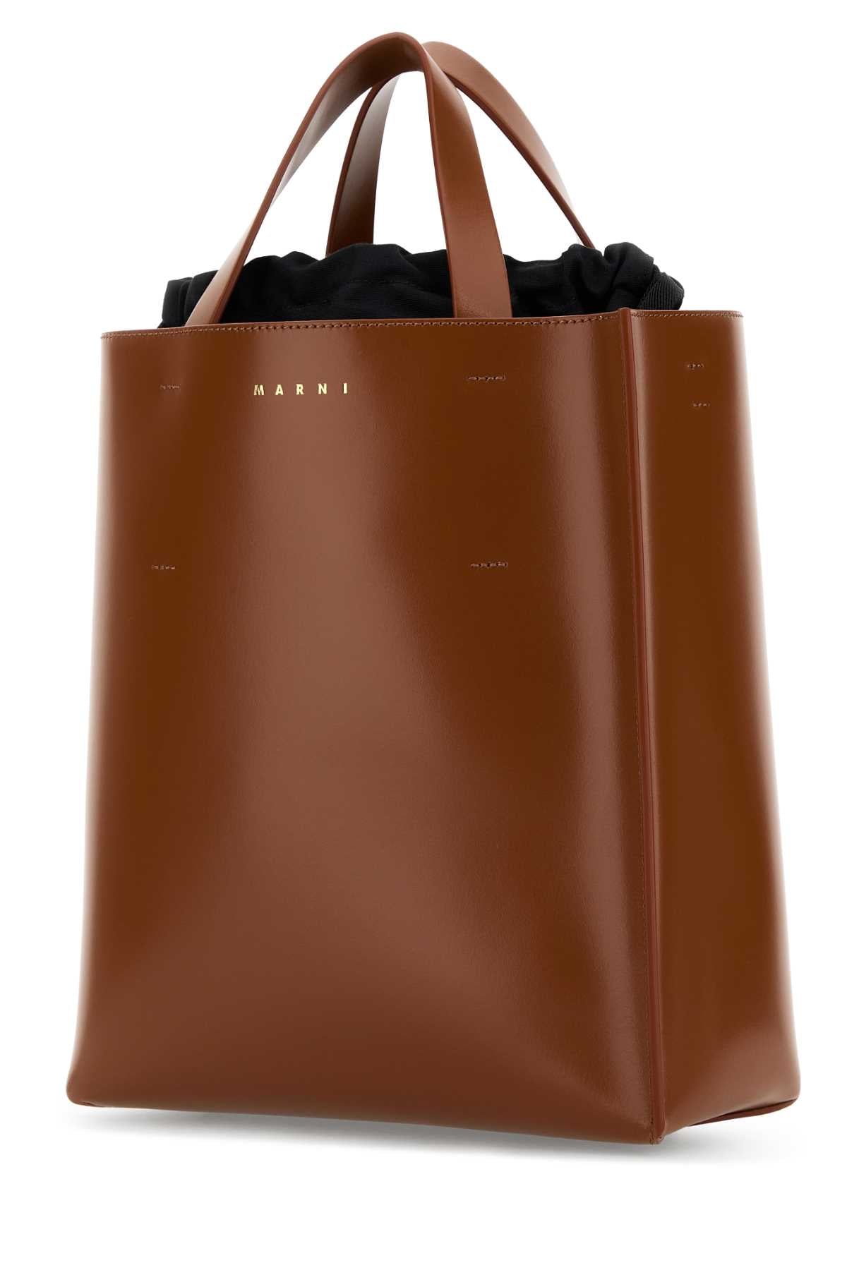 MARNI Mini Brown Leather Handbag - Small Museo Style