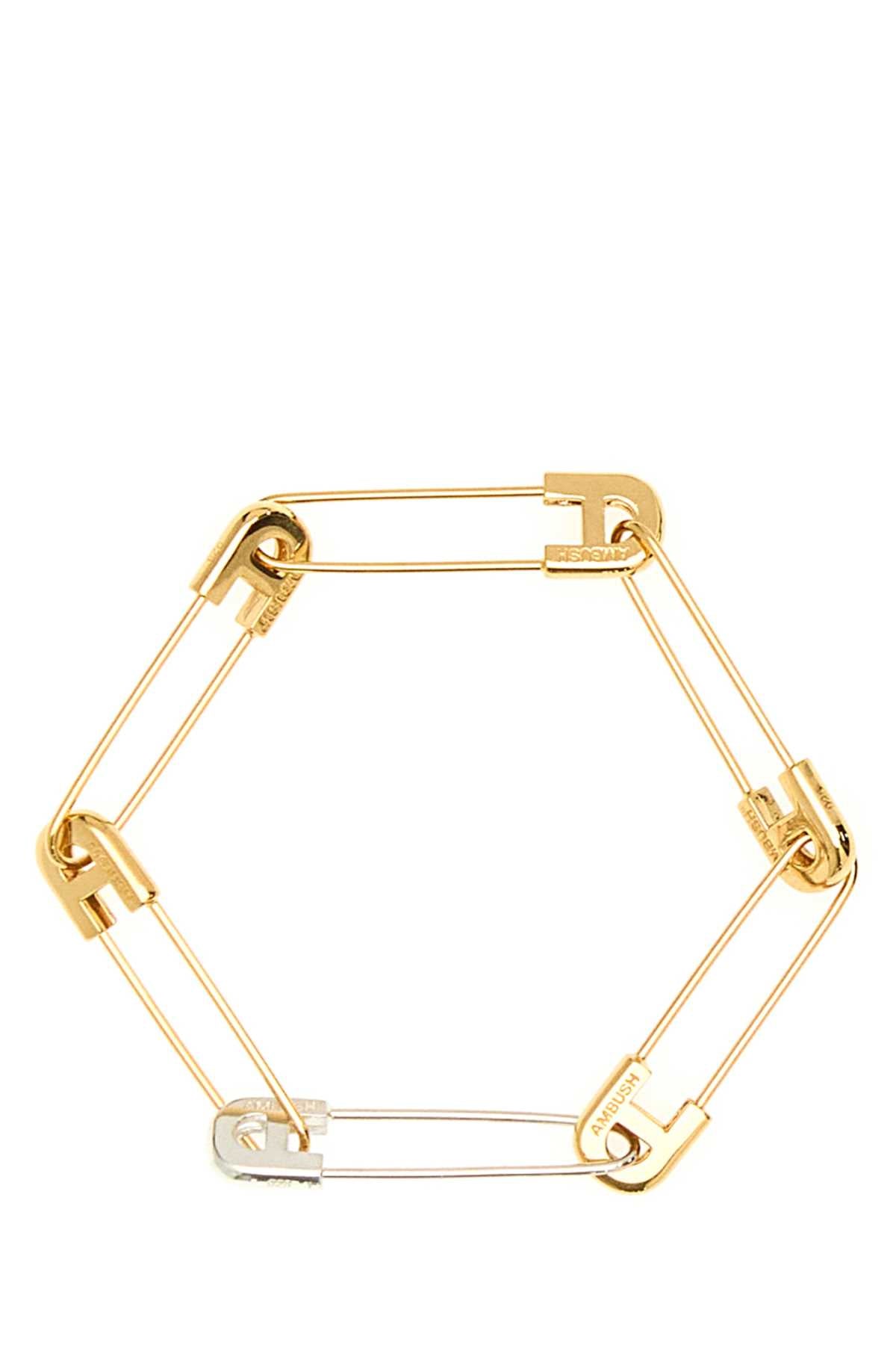 AMBUSH Two-Tone Metal Safety Pin Link Bracelet - 18 cm