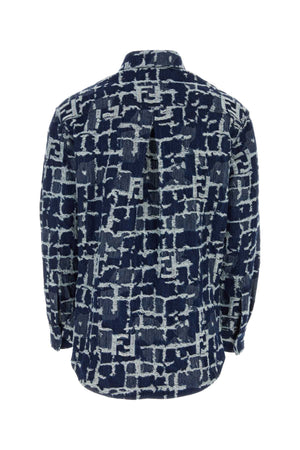 FENDI Embroidered Denim Jacket for Men