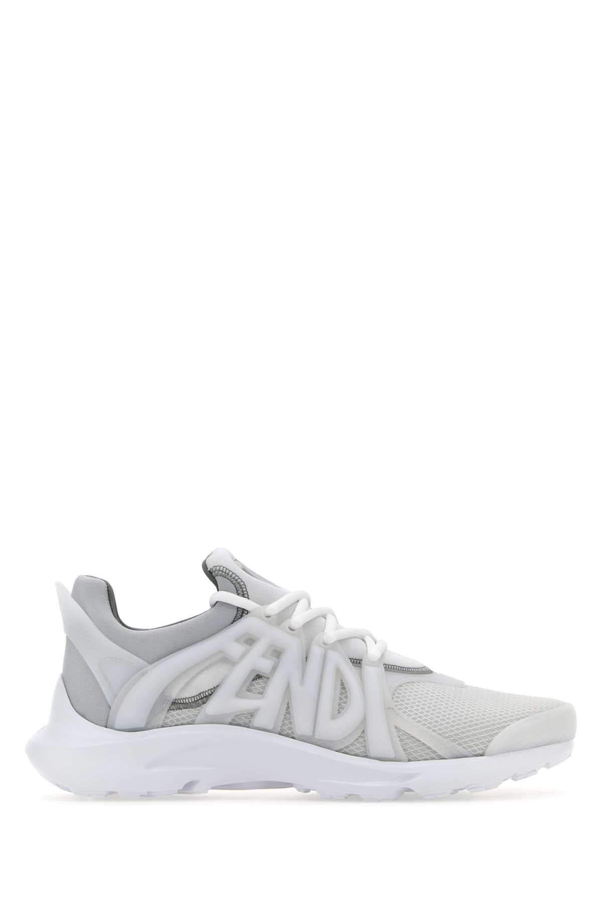 FENDI Elevated White Mesh Tag Sneakers for Men - 24S Season