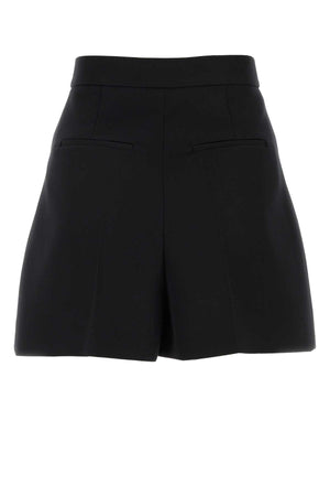 ALEXANDER MCQUEEN Chic Black Wool Mini Shorts for Women