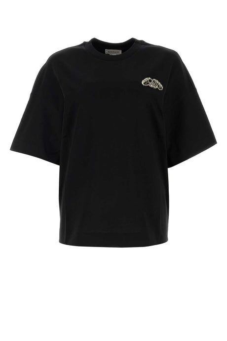 ALEXANDER MCQUEEN Black Cotton Oversized T-Shirt