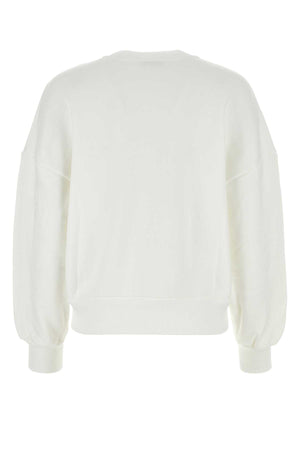 ALEXANDER MCQUEEN Cotton Sweatshirt for Women - Classic White