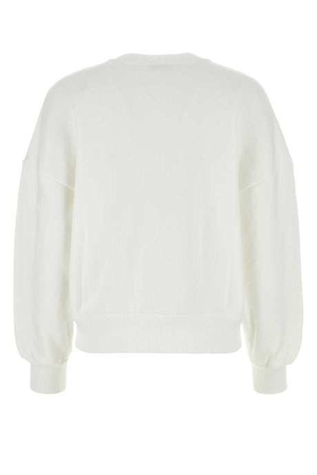 ALEXANDER MCQUEEN Cotton Sweatshirt for Women - Classic White