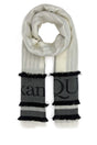 ALEXANDER MCQUEEN Ivory Wool Blend Foulard - 140 cm x 140 cm