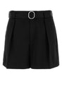 JIL SANDER Mini Black Viscose Blend Bermuda Shorts