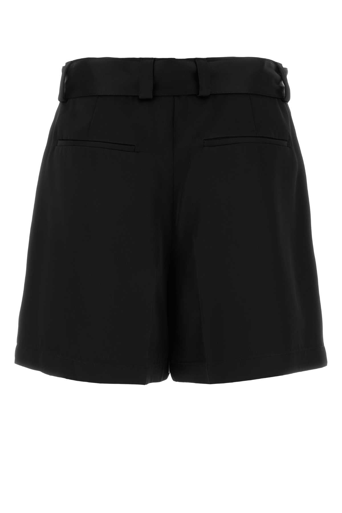 JIL SANDER Mini Black Viscose Blend Bermuda Shorts