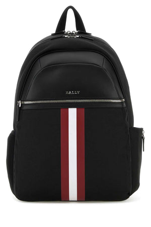 BALLY Modern Black Canvas Backpack - 30x40x13 cm