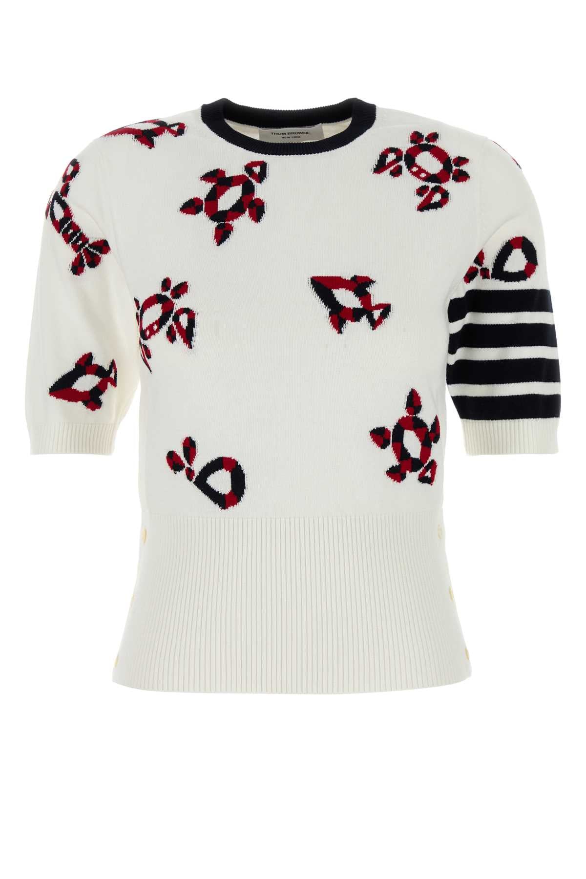 THOM BROWNE Chic Cotton Blend Sweater for Women