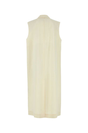 JIL SANDER Ivory Viscose Blend Mini Vest