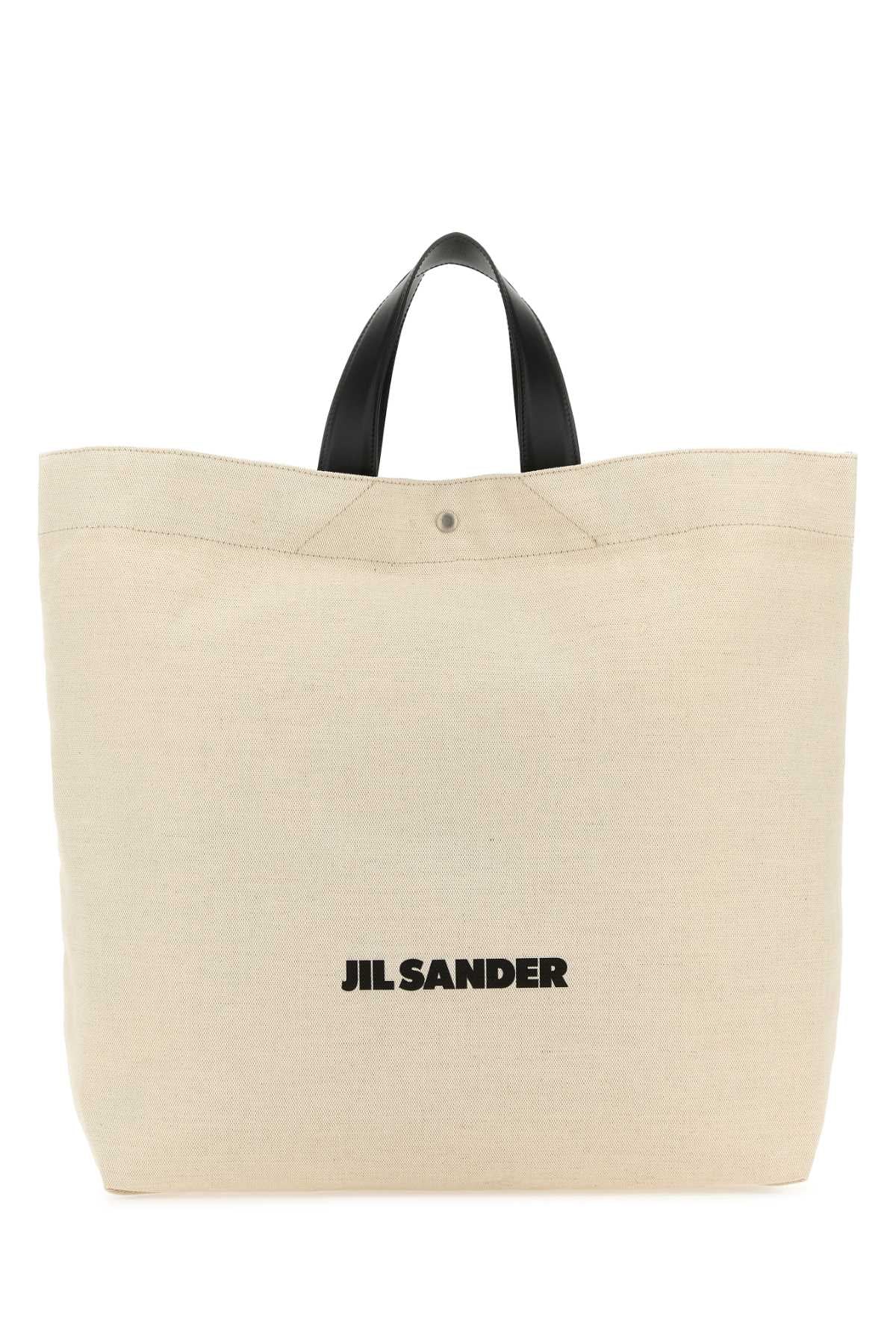 JIL SANDER Canvas Flat Shopping Handbag - 40 cm x 43 cm