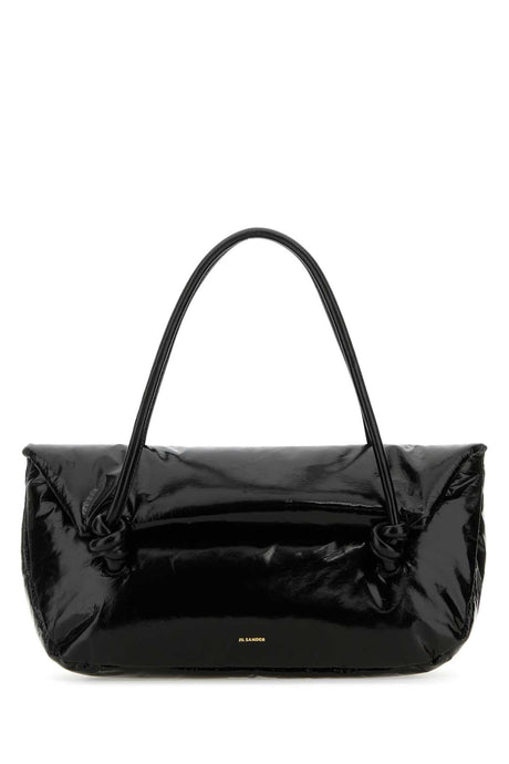 JIL SANDER Medium Knot Handle Handbag - Classic Black Leather