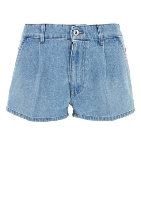 MIU MIU Light Blue Denim Mini Shorts for Women