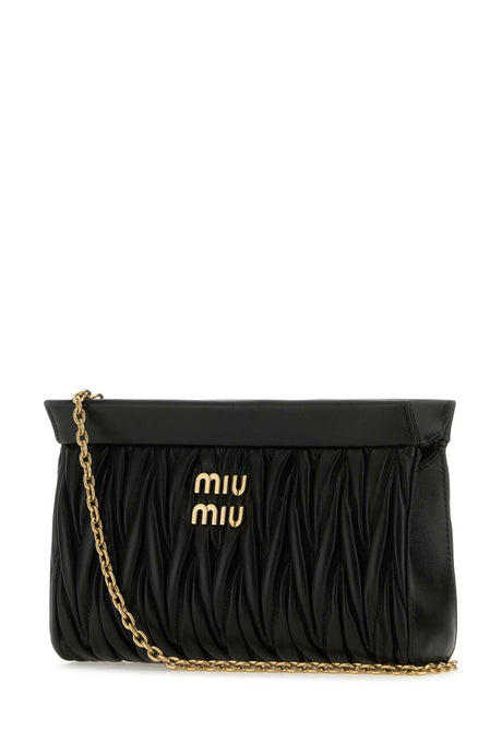 MIU MIU Mini Black Leather Crossbody Handbag