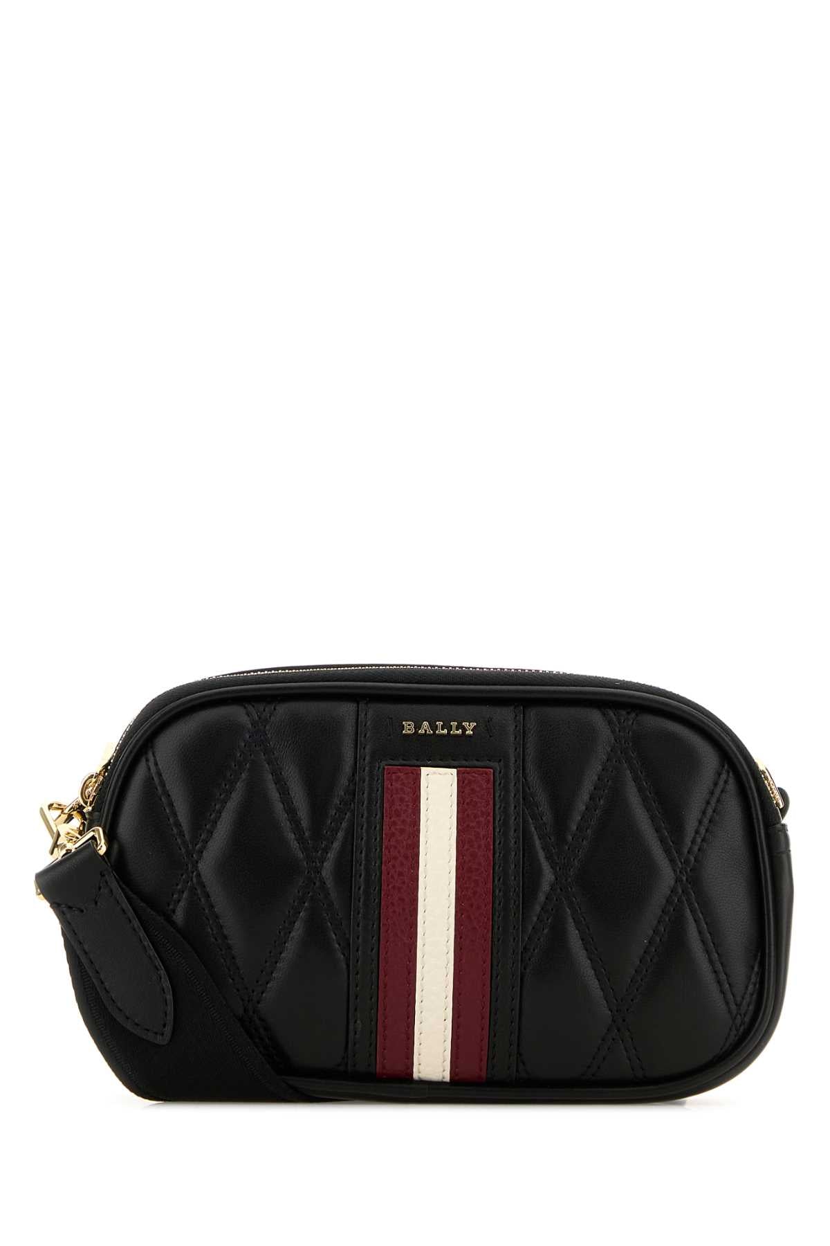 BALLY Mini Black Nappa Leather Crossbody Handbag