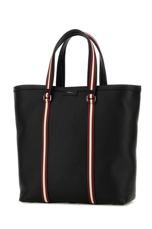 BALLY Black Leather Code Shopping Handbag - 33cm x 34cm x 13cm