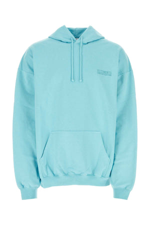 VETEMENTS Light Blue Cotton Blend Unisex Sweatshirt