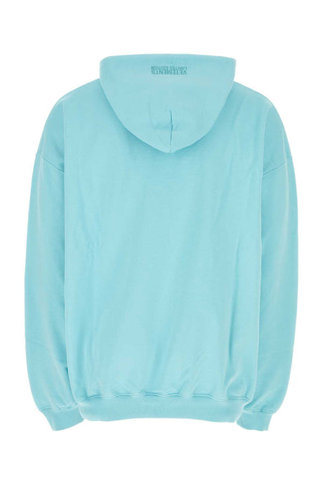 VETEMENTS Light Blue Cotton Blend Unisex Sweatshirt