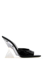 THE ATTICO Chic Black Leather Cheope Flats with 10.5 cm Heel