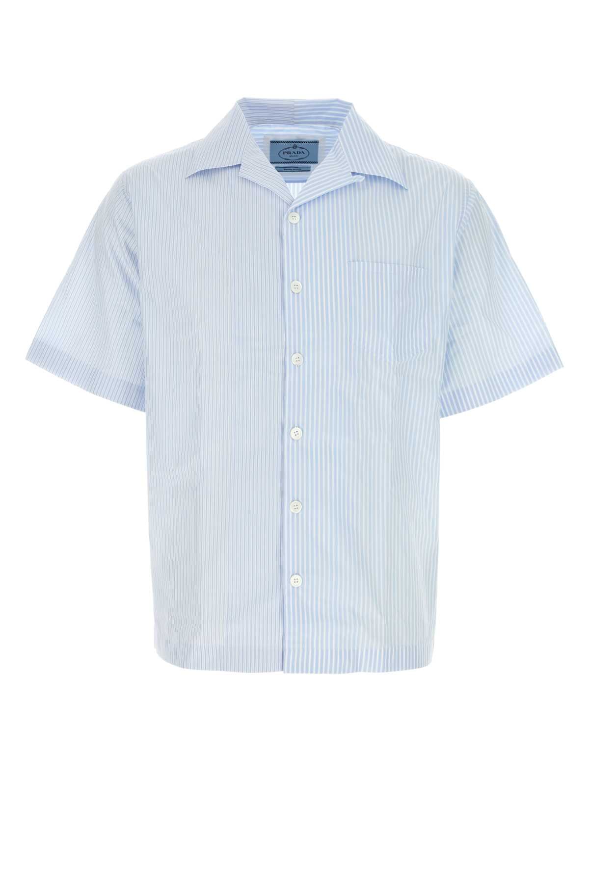 PRADA Stylish Printed Poplin Shirt for Men