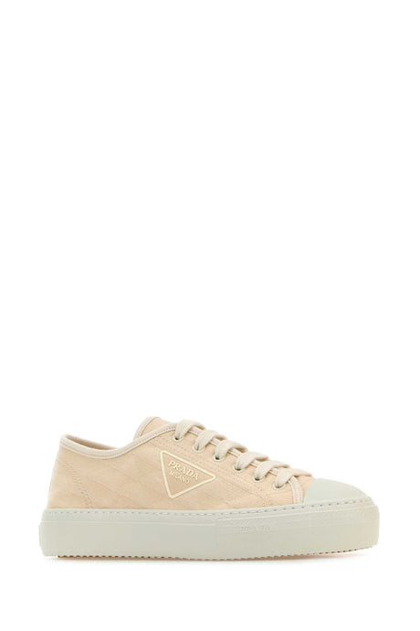 PRADA Beige Sand Fabric Sneakers for Men