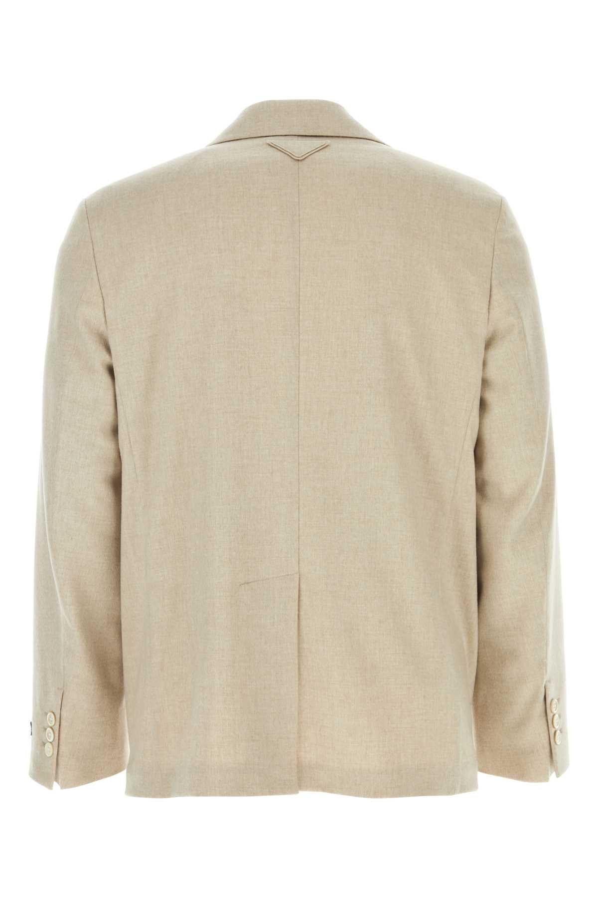 PRADA Elegant Melange Cashmere Blazer