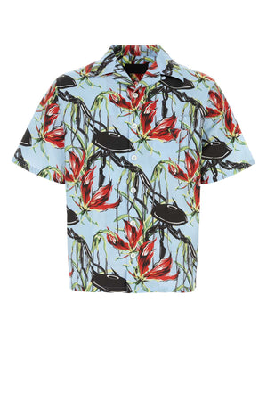 PRADA Men's Printed Poplin Shirt - Effortless Style for 2024