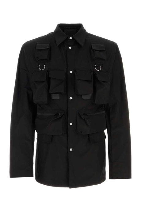 PRADA Sleek Black Poplin Shirt for Men