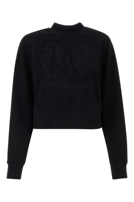 PALM ANGELS Effortless Black Cotton Sweatshirt for Women